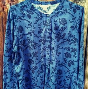 Old Navy Floral Pop Over Tunic M